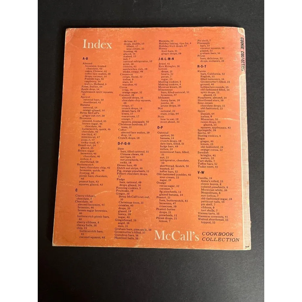Vintage Mccall's Index & Recipe Cook Books Cookie Collections Set of Two